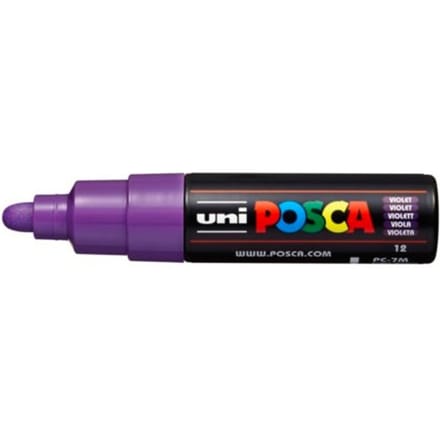 Posca marker met conische punt schrijfdikte breed paars