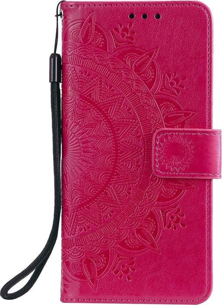 Shop4 - Samsung Galaxy S21 Plus Hoesje - Wallet Case Mandala Patroon Roze