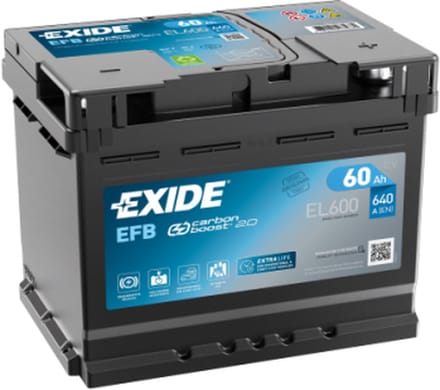 Exide EFB 12V 60Ah - Loodzuur - EFB - EL600