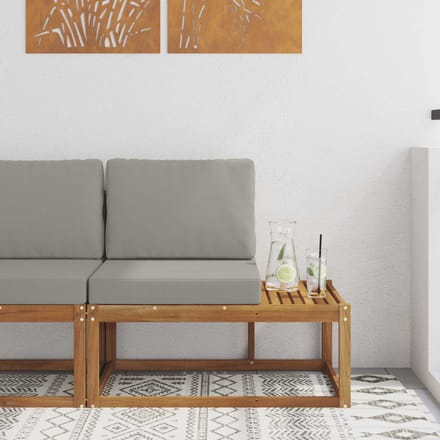 vidaXL - Buiten - eindsofa - Naturel - 91 - x - 63 - x - 73 - cm - Massief - Acacia - Hout