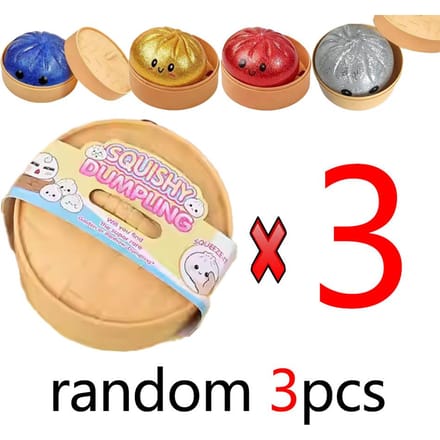 Glitter Dumpling Glitter Dumpling Squishy met Doos Dumplings Sensorisch Knijpspeelgoed voor Stressverlichting groothandel A