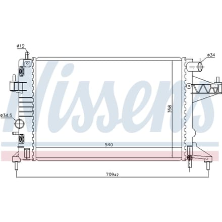 Radiator, motorkoeling NISSENS 63018