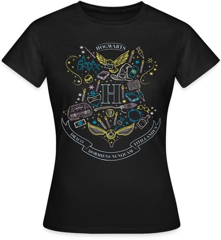 Harry Potter Hogwarts onderdelen T-Shirt Dames