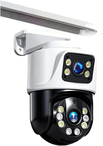 Beveiligingscamera Dubbele Lens - IP Camera Outdoor - Woning Bewaken - Menselijke Detectie - 8MP 4K - Wit