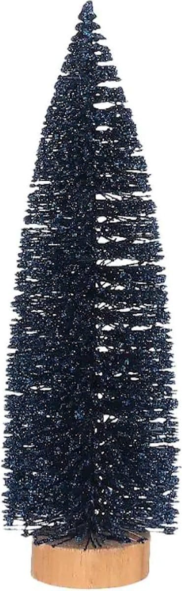Blauwe Glitter Kerstboom 25 cm - House of Seasons