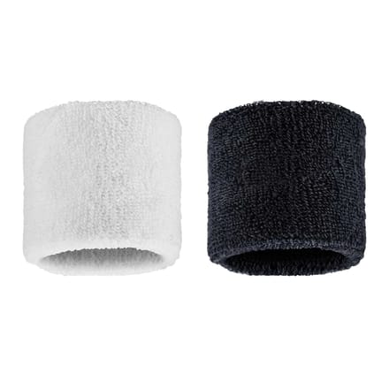 Nike Klassieke Swoosh Zweetband (Set van 2) (Zwart/Wit)