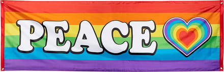 Regenboog Banner PEACE.