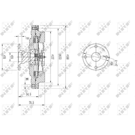 Koppeling, radiatorventilator NRF 49608