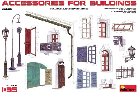 MiniArt Modelbouwpakket Militaire voertuigen - 35585 Accessoires for Buildings Plastic - 1:35 - Modelbouw