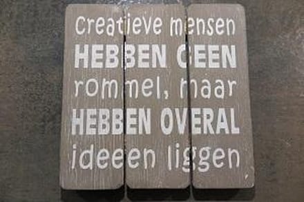 Tekstbord Creatieve mensen