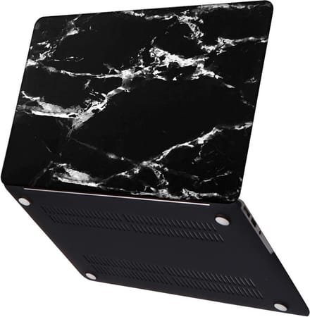 Hardshell Case - Geschikt voor oude MacBook Air - Voor Air 13 inch A1466 (2012) - Marmer Zwart Wit