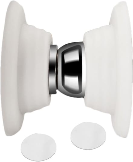 Magnetische Deurstopper - Deurvanger Deurhouder - Deur Open Houden - Stille Buffer - 5.5 cm - Wit