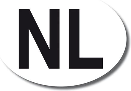 NL sticker wit