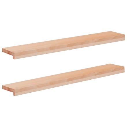 vidaXL - Raamprofielen - 2 - st - Naturel - 90 - x - 15 - x - 2 - cm - Massief - beukenhout