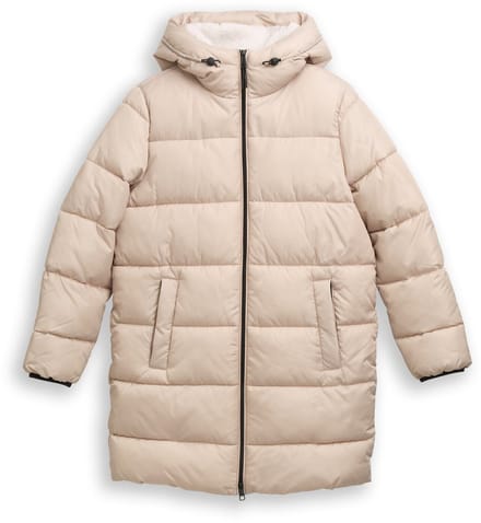 Tom Tailor Denim - Pufferjas met capuchon - Maat S - Cashew Beige