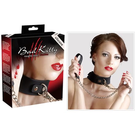 Stevige Siliconen Halsband met Ketting