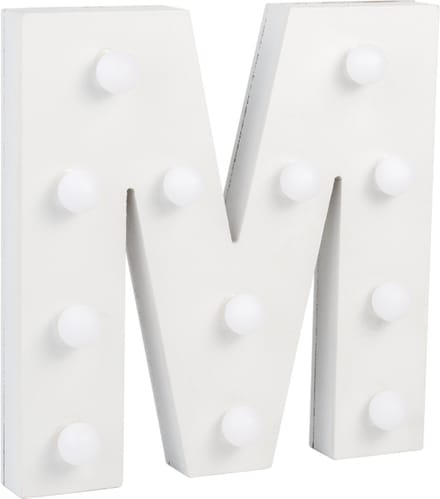Verlichting | LED Letter | Letter M | Afmeting: 16x11cm