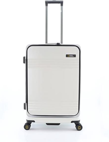 National Geographic Uitbreidbare Harde Koffer / Trolley / Reiskoffer - 67.8 cm (Medium) - Lodge - Wit - Wit / Medium