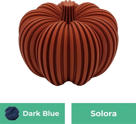 Solora pompoen beeld – Decoratief beeld - Donker blauw - 3d geprinte beeld – Herfst woondecoratie - 10CM