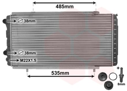 Van Wezel - RADIATOR VOOR CITROEN JUMPER 1994-2002 1301N3