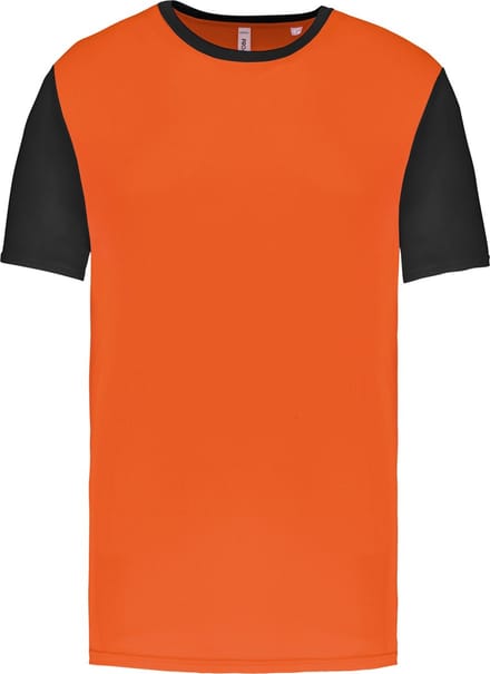 Tweekleurig herenshirt jersey met korte mouwen 'Proact' Orange/Black - M
