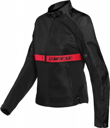 Dainese Ribelle Air Tex Jas Dames Zwart Lava Rood - Jas
