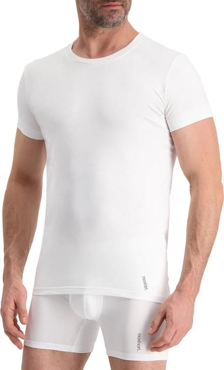 Noshirt Short Sleeve - Original Cotton - Heren Ondershirt - Round Neck - Wit - Maat M