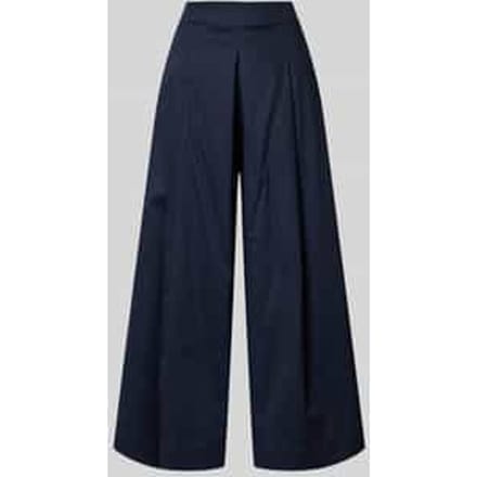 wide fit stoffen broek met bandplooien
