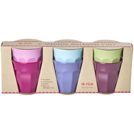 Rice melamine beker medium meerkleurig