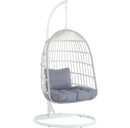 ALLERA - Hangstoel - Wit - Polyester