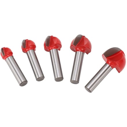5 Stuks Ronde Neus Bovenfrees 8mm Schacht Carbide Hoge Hardheid Kernkast Bovenfrees voor Houtbewerking