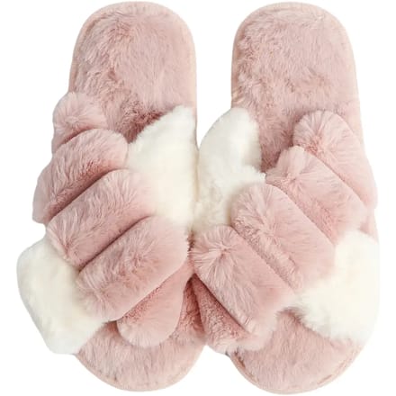 Bicolor kruisende pantoffels voor dames Admas