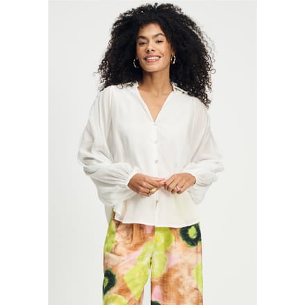 POM Amsterdam Blouse - Lena Crispy White Größe: 36 | Longsleeves Outlet | Damen | Weiß