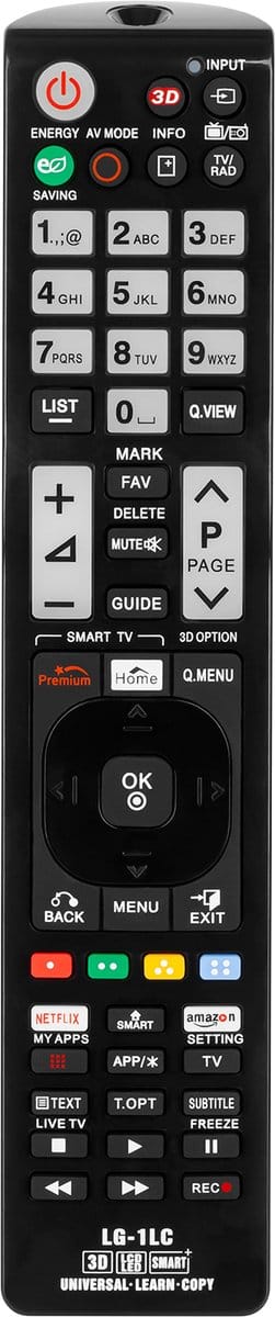 Inne - LG Serie - Universele Afstandsbediening - Ergonomisch Ontwerp - Duurzaam