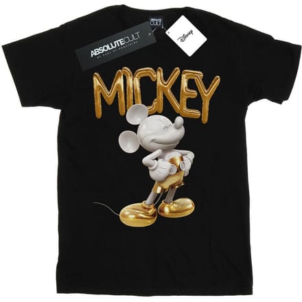 Disney Heren Mickey Mouse Gouden standbeeld T-Shirt (Zwart)