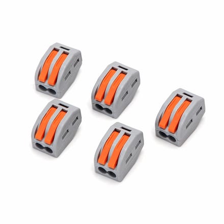PCT lasklem set 5 stuks - 2-voudige verbindingsklem 0.08-4mm² | IP20 hersluitbaar