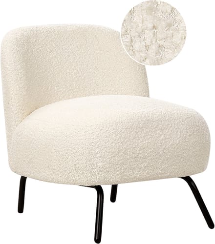 KUMLA - Fauteuil - Gebroken wit - Bouclé