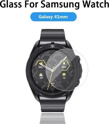 DrPhone Glas Screenprotector- Tempered Glass - Geschikt voor Galaxy Watch 3 41mm - Glazen Gehard Transparant 9H 2.5D - Screen