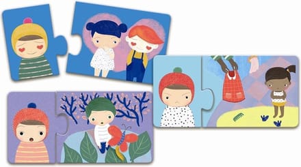 Djeco - Djeco Puzzel Duo Emoties 8 puzzels