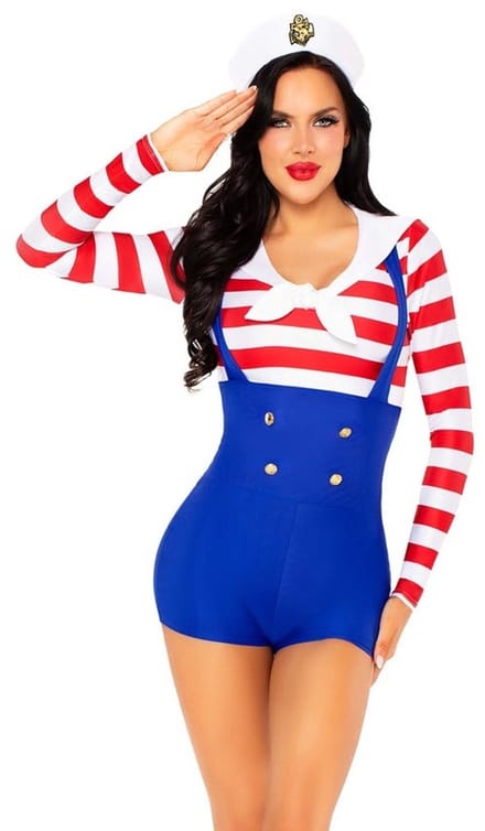 Leg Avenue - Sailor Sweetie Kostuum - S - Multicolours