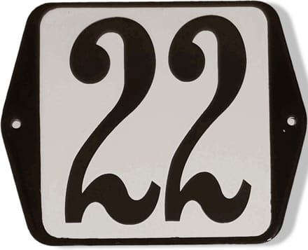 Huisnummer standaard nummer 22