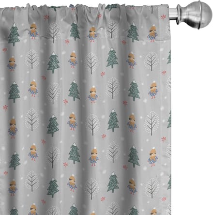 ABAKUHAUS – Voorhangen 2x75x245 cm – jagergroen/abrikoos – microvezel