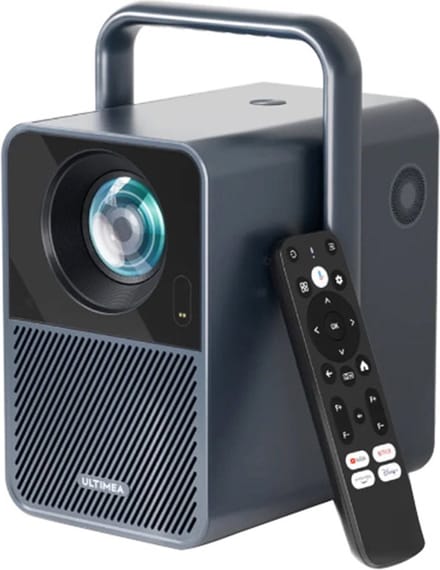Ultimea Poseidon E40-projector, 1000 ANSI-lumen, 4K-decodering, Native 1080P, Dolby Audio, 2 x 10W-luidsprekers, WiFi 6