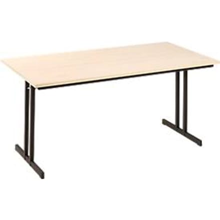 Klaptafel TR, B 1600 x D 700 x H 720 mm, ahorn decor/zwart