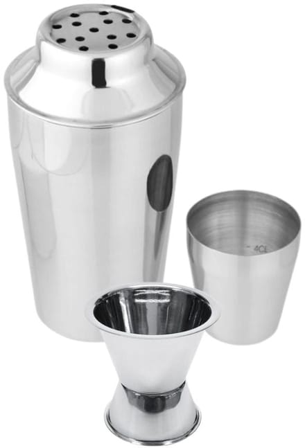 Set Cocktailshaker van roestvrij staal 400 ml en Alcoholmeter 2 cl en 4 cl Fackelmann Bar Concept