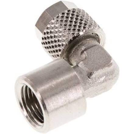 6x4 & G1/8'' Vernikkeld Messing L-Opsteekkoppeling Binnendraad [2 Stuks]