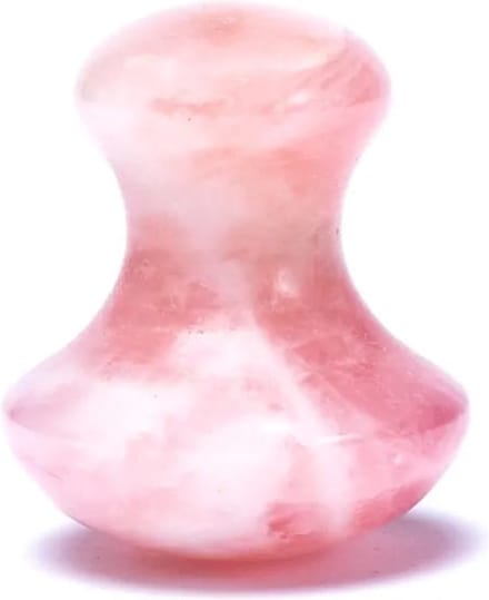 Rozenkwarts Massagehulp - 4x3.5cm - Roze - Edelsteen