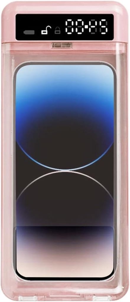 Telefoon Kluis - Tijdslot Doos - Zelfdiscipline Trainen - Verstelbare Timer - 21.5 cm Lengte - Roze