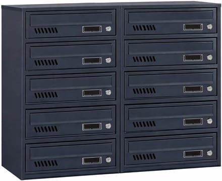 Brievenbussen Set - Postbakken - Post Ontvangen - Modulair Ontwerp - 10 Plaatsen - Antraciet