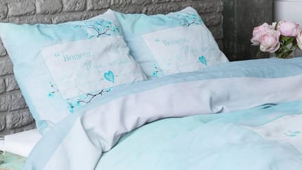 Mon Amour - dekbedovertrek - blauw - 240 x 220 - met slopen
